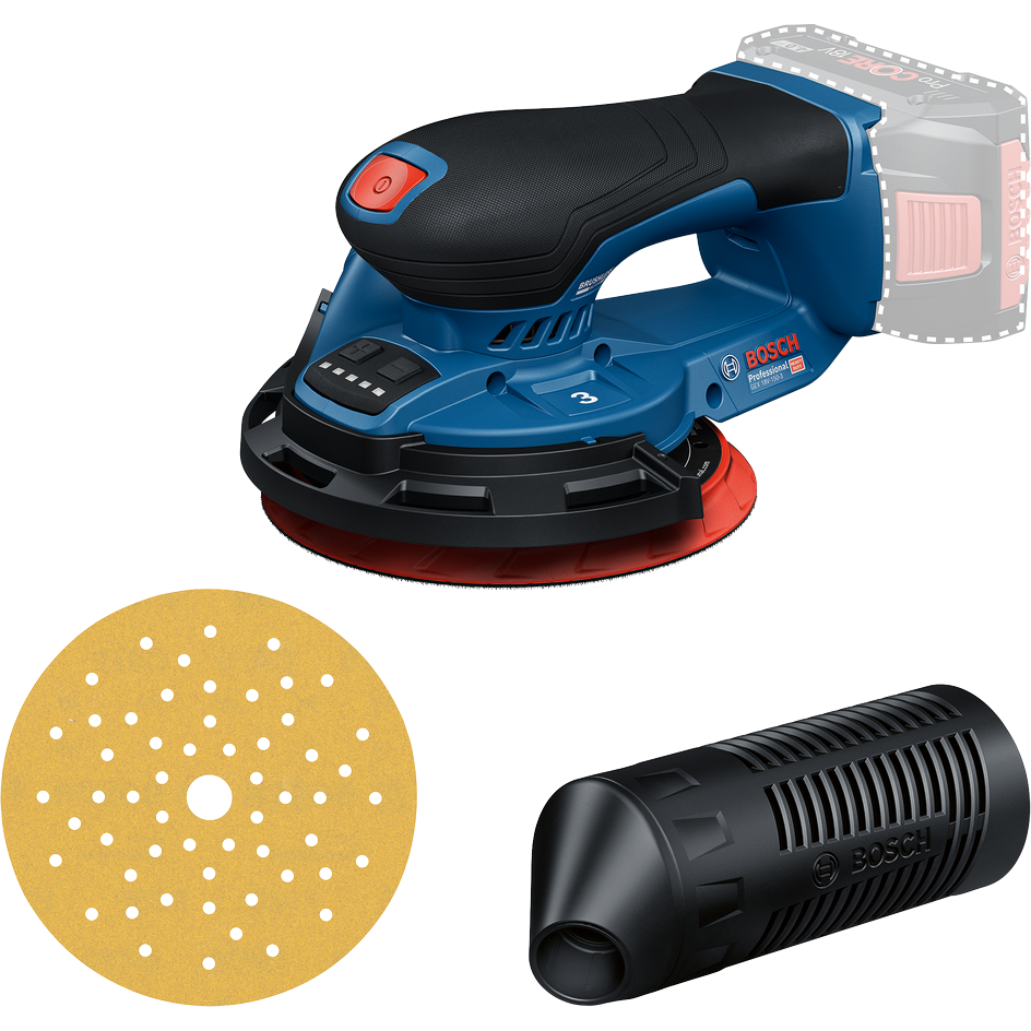 Bosch Professional Cordless Random Orbit Sander GEX 18V-150-3 0601372904 1 - Power Tool Services