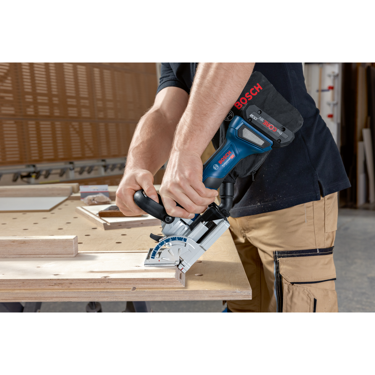 Bosch Professional Cordless Biscuit Joiner GFF 18V-22 12 - Power Tool Services