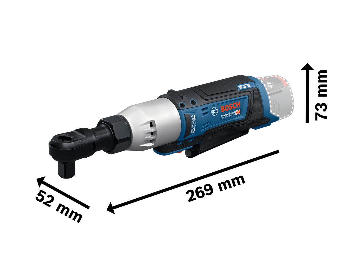 Bosch Professional Cordless Ratchet Wrench GRC 12V-60 1/2 SN (Solo) 06019N8500 - Power Tool Services