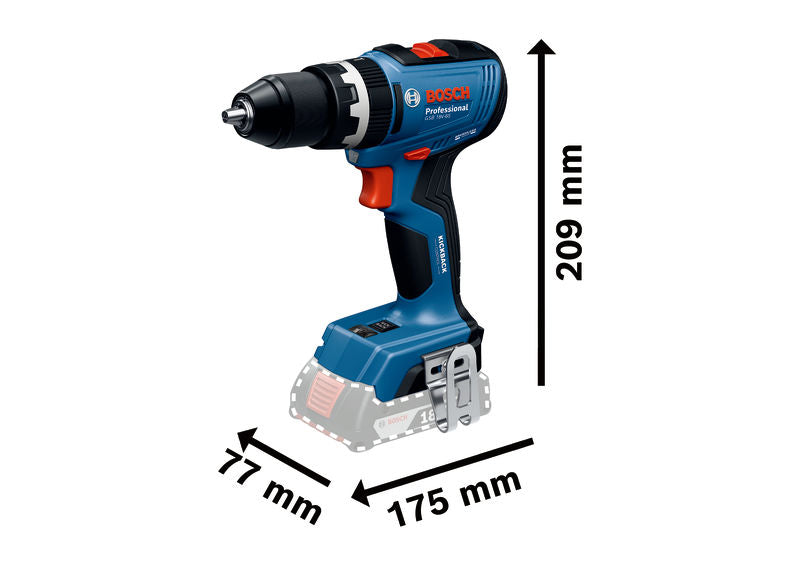 Bosch Professional Cordless Impact Drill GSB 18V-65 (Solo) 06019N3104 3 - Power Tool Services