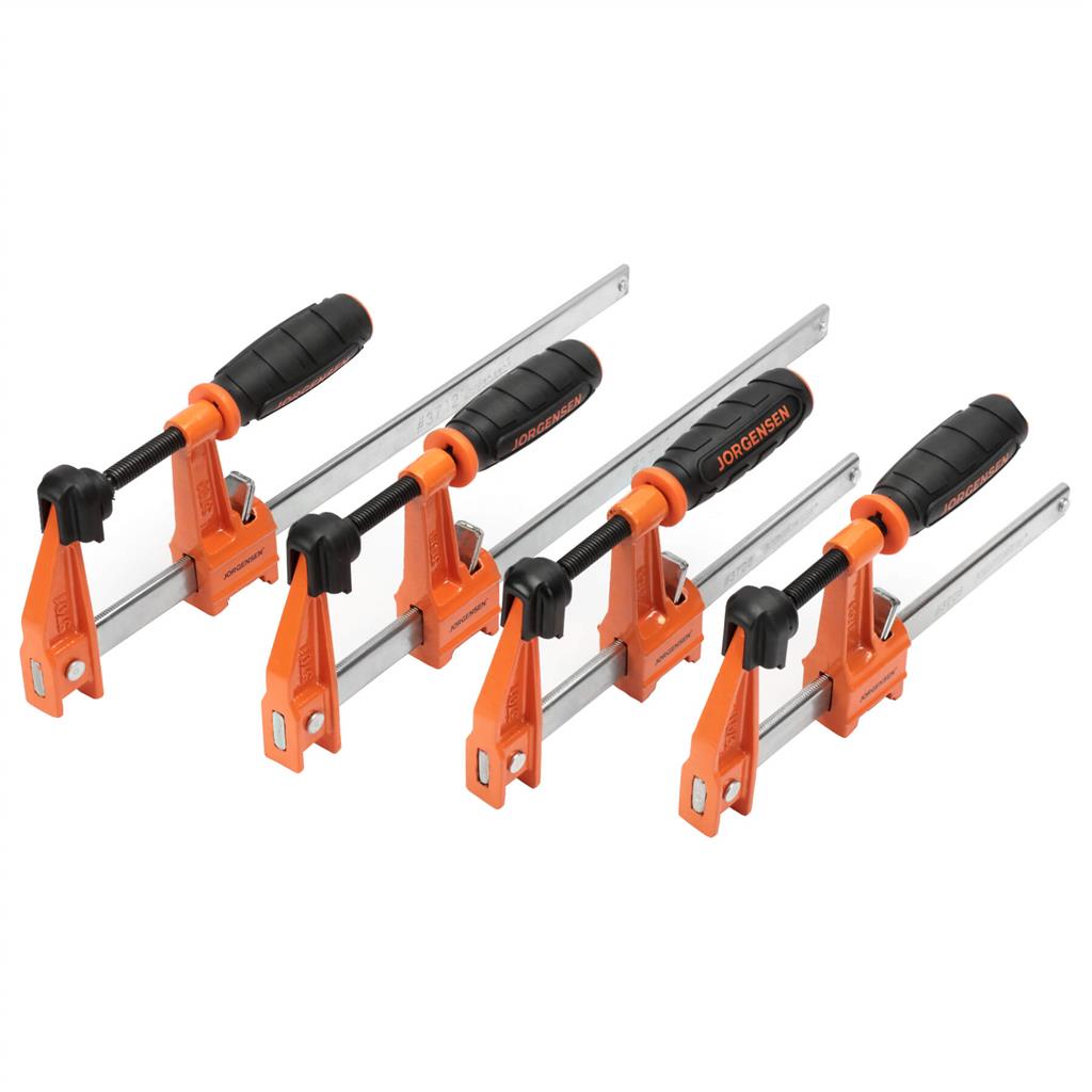 Jorgensen Medium Duty Steel Bar Clamp 4pc Set Power Tool Services