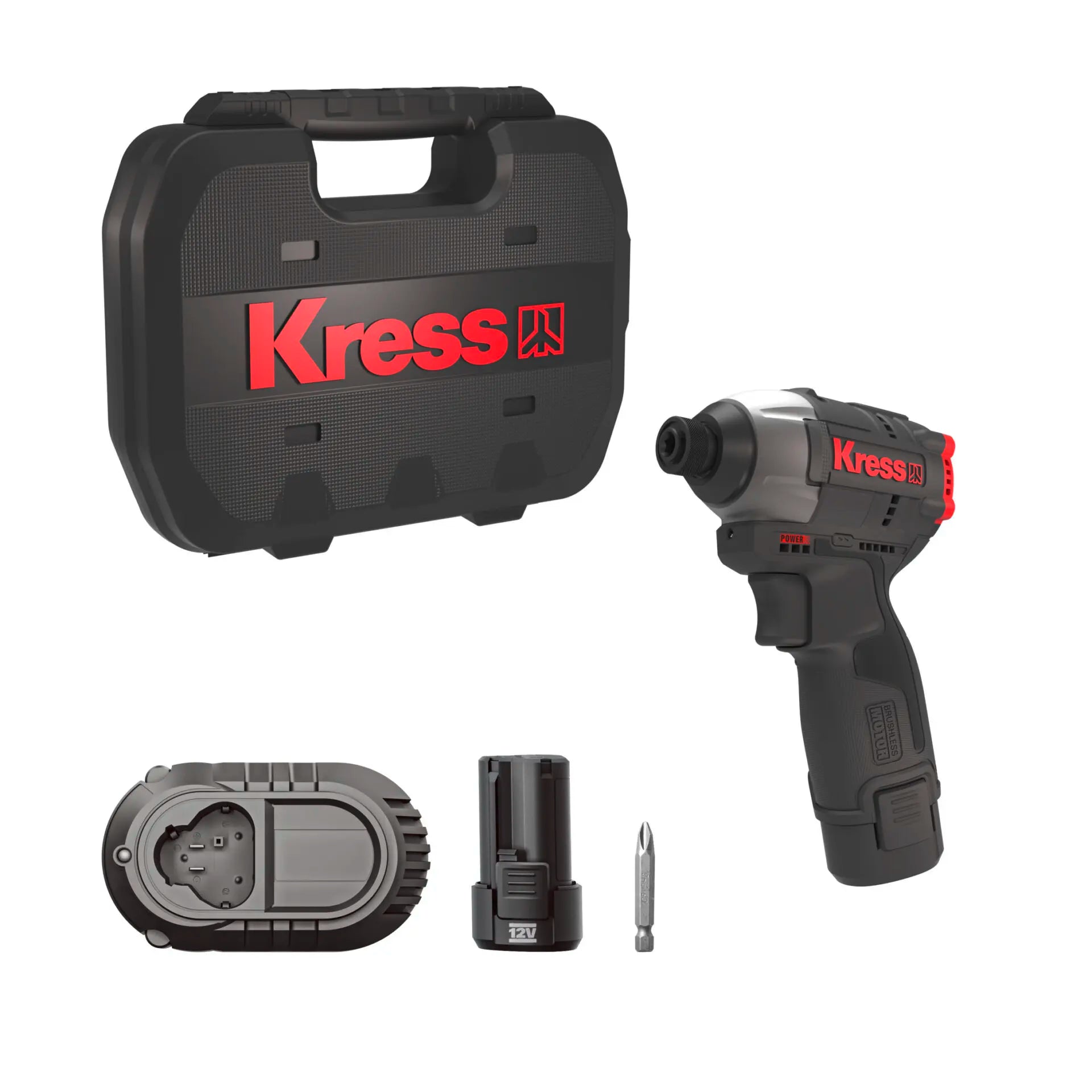 Buy Kress | 12V BL Impact Driver 140Nm, 2*2.0Ah, 1.5A, BMC - KUB50.2 from Power Tool Services - Image 1 | Best Price