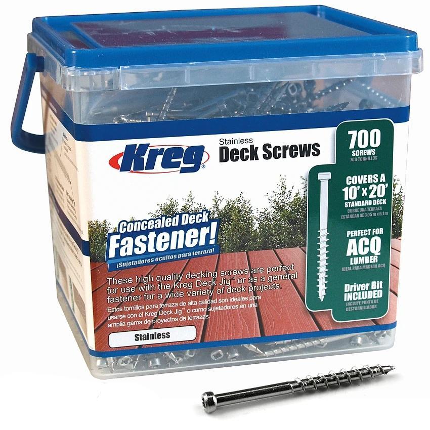 Buy Kreg Stainless Steel Deck Screws 2' #8 Coarse Pan Head 700Ct from Power Tool Services - Image 1 | Best Price