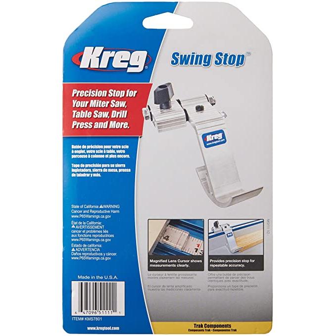 Kreg KMS7801 – Butée De Porte Standard – Réglage Rapide Et Précis Pour Scie – Accessoire D’atelier
