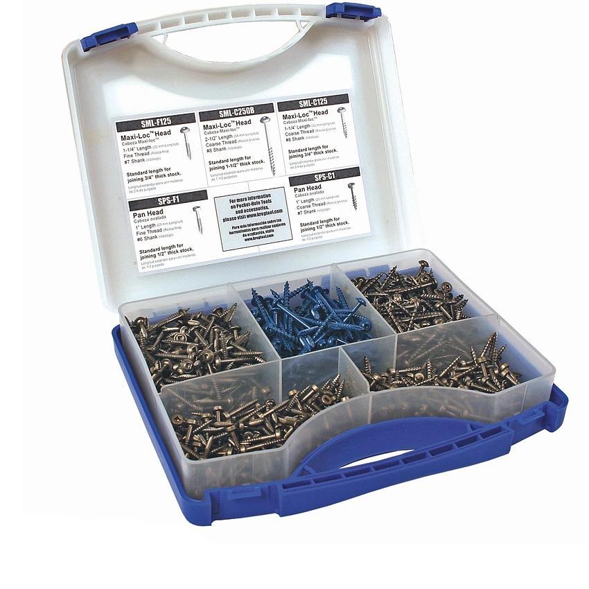 Buy Kreg Wood Pocket Hole Screw Kit 675 Pc SK03 from Power Tool Services - Image 2 | Best Price