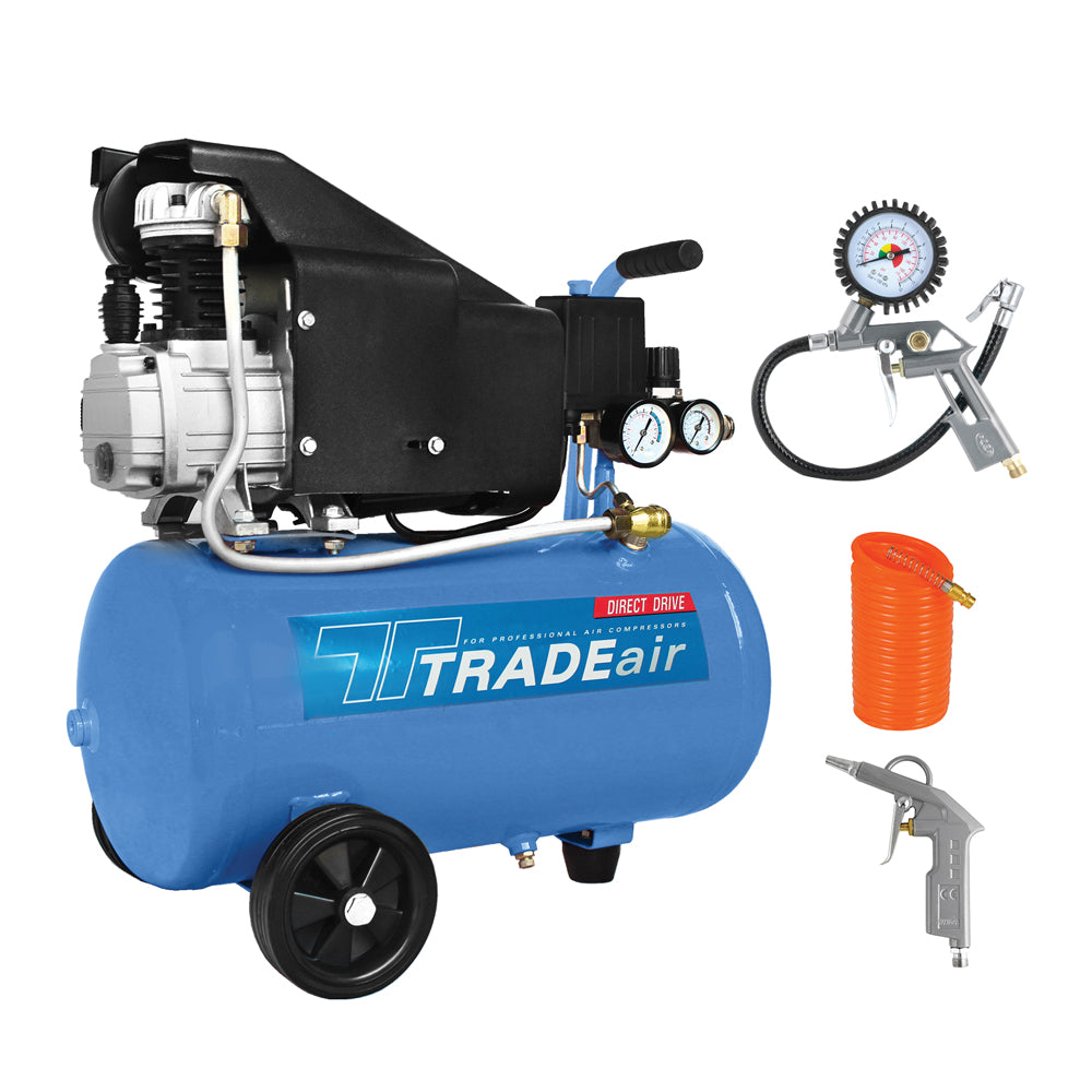 TradeAir Compressor Hobby 24Lt 1 - Power Tool Services