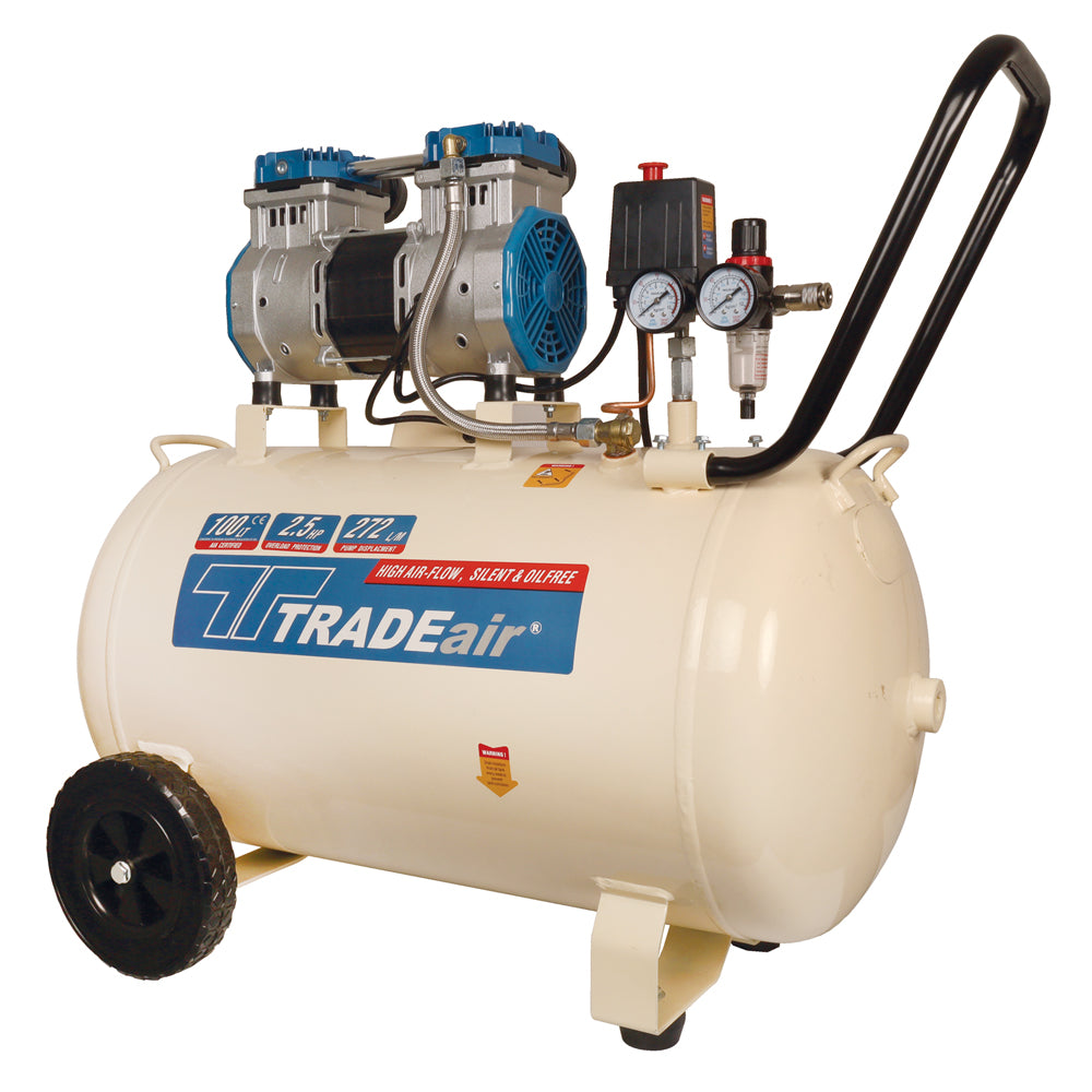 TradeAir Compressor 100L / 1,8kW / 2.5HP Silent Oil Free 1 - Power Tool Services