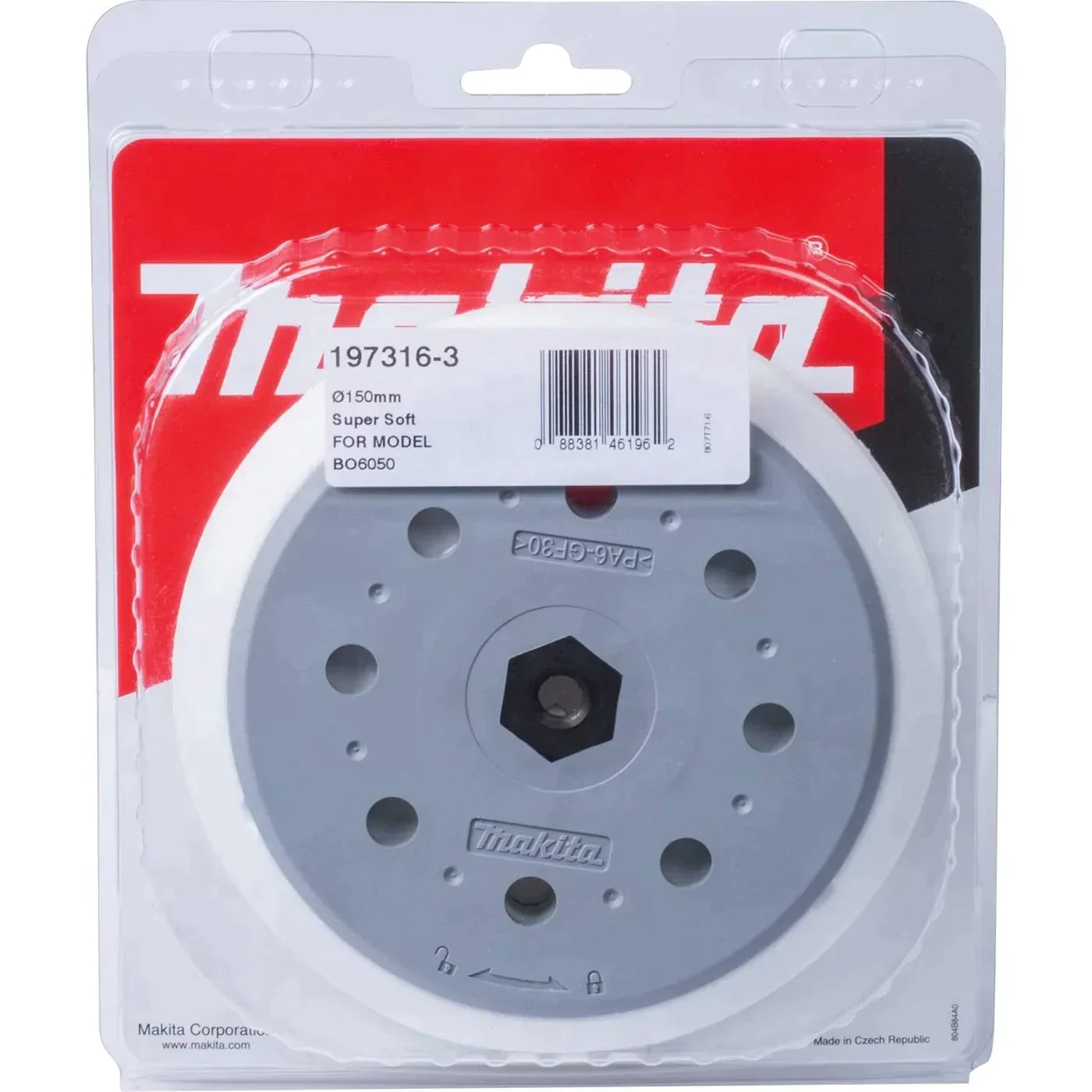 Buy Makita 150mm Velcro Backing Pad Super Soft 197316-3 from Power Tool Services - Image 1 | Best Price