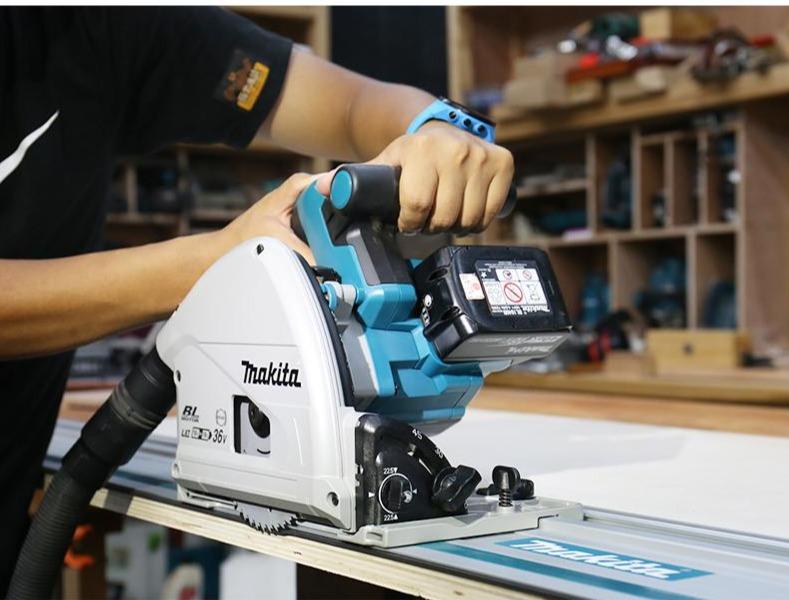 Buy Makita 18V+18V Cordless Brushless Plunge Saw DSP600J 165mm Solo from Power Tool Services - Image 8 | Best Price