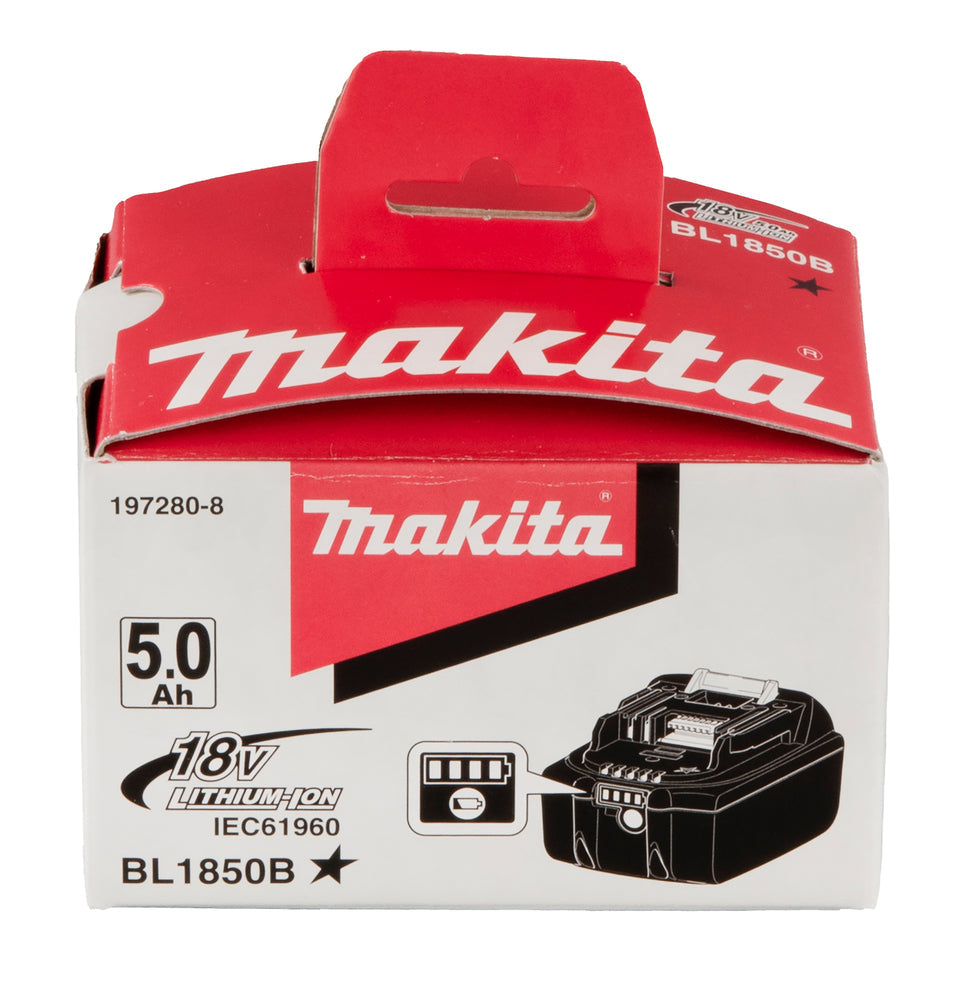 Buy Makita 18V 5.0Ah Lithium Ion Battery BL1850B from Power Tool Services - Image 1 | Best Price