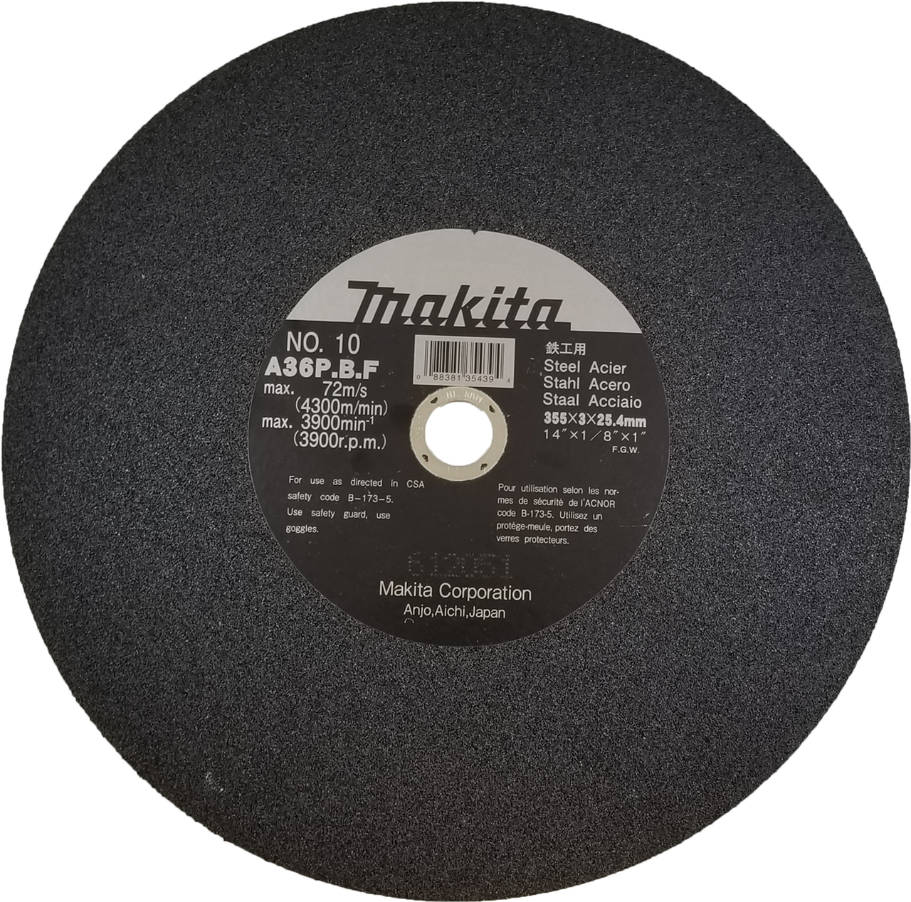 Buy Makita: Abrasive Cut-off Wheel 355mm A-05044 from Power Tool Services - Image 1 | Best Price