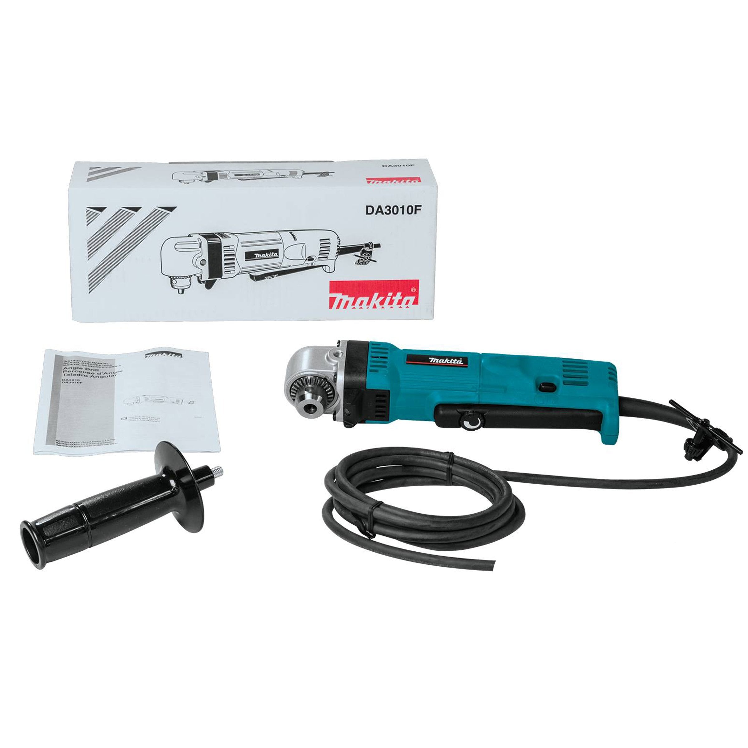 Buy Makita Angle Hand Rotary Drill 10mm DA3010F from Power Tool Services - Image 1 | Best Price