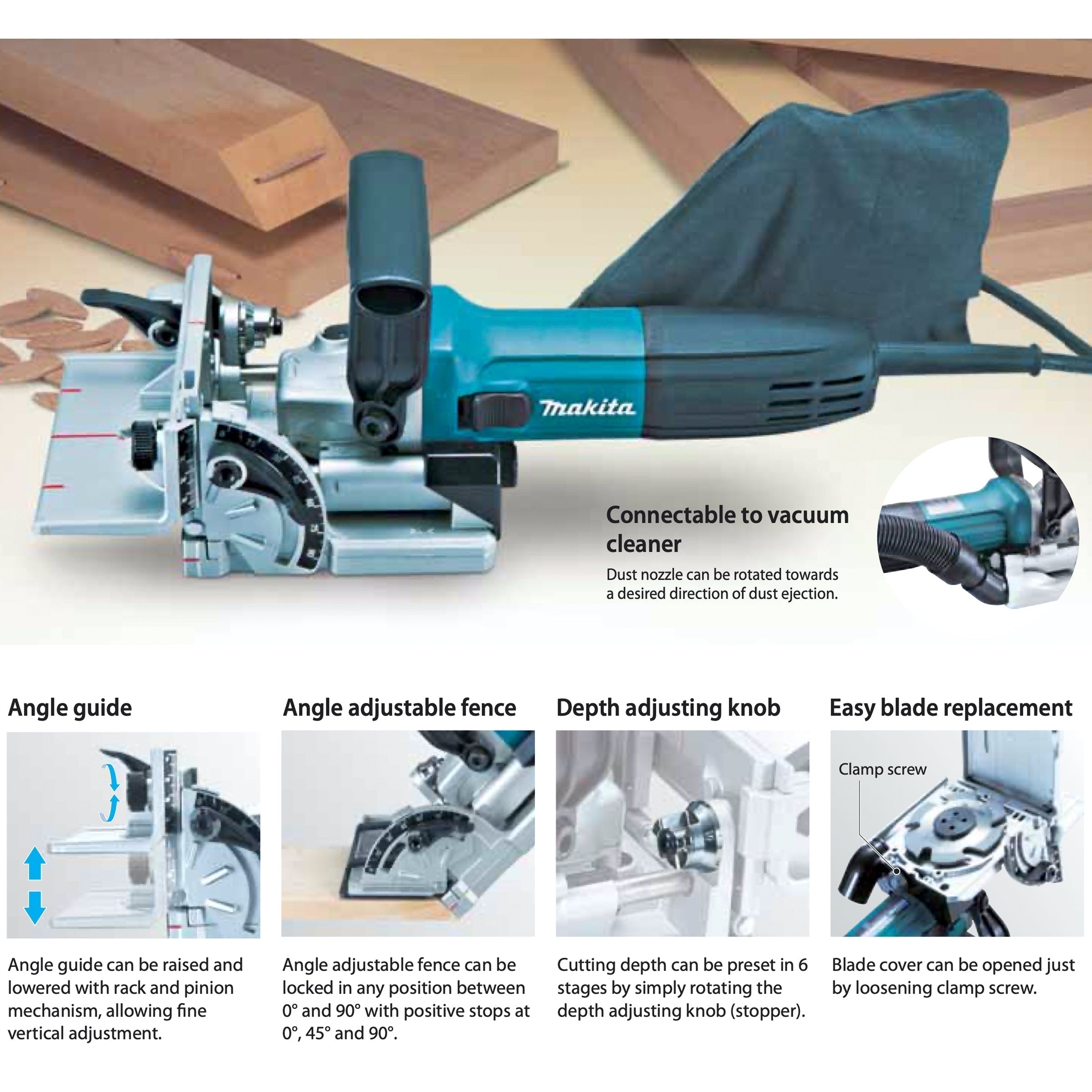 Buy Makita Biscuit Joiner PJ7000 from Power Tool Services - Image 4 | Best Price
