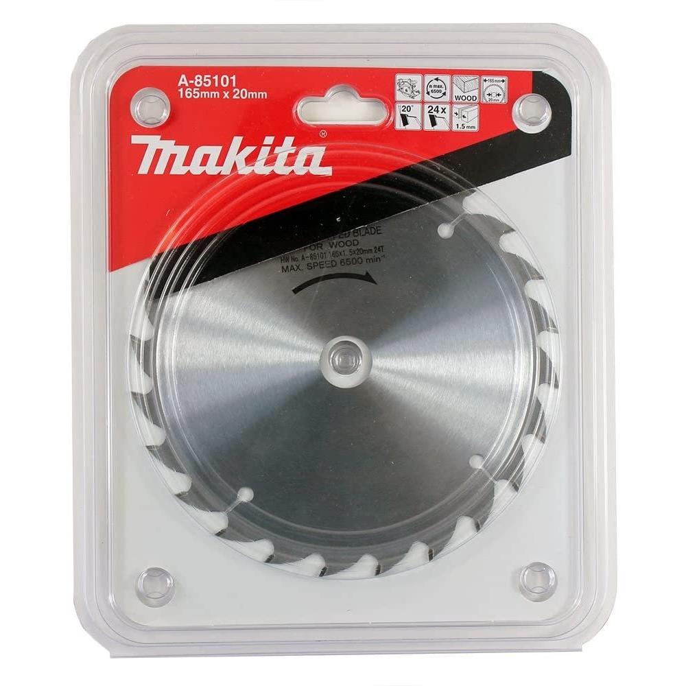 Buy Makita Circular Saw Blade 165mm x 20 x 24T A-85101 from Power Tool Services - Image 1 | Best Price