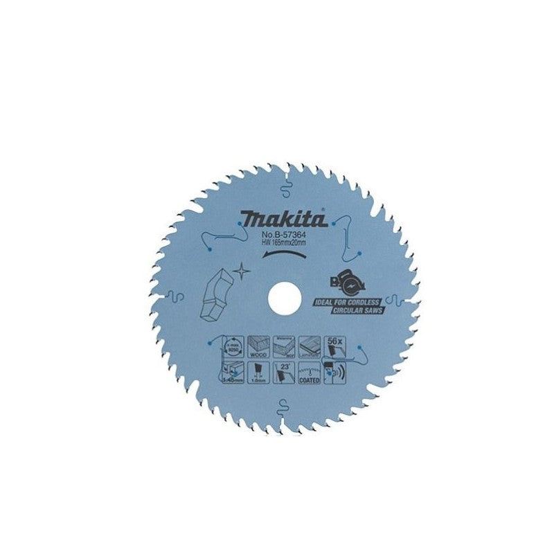 Buy Makita Efficut 165 X 20MM X 56T Circular Saw Blade for the DSP 600 from Power Tool Services - Image 2 | Best Price