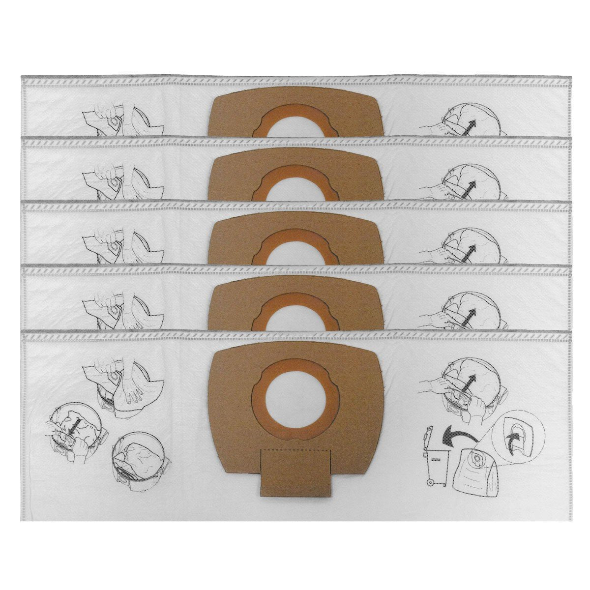 Buy Makita Fleece Vacuum Bags for VC2512L / VC3011L P-72899 ( 5 Pack ) from Power Tool Services - Image 2 | Best Price