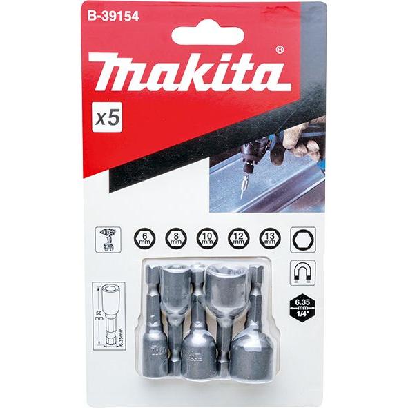 Buy Makita Magnetic Nutsetter 5Pce B-39154 from Power Tool Services - Image 1 | Best Price