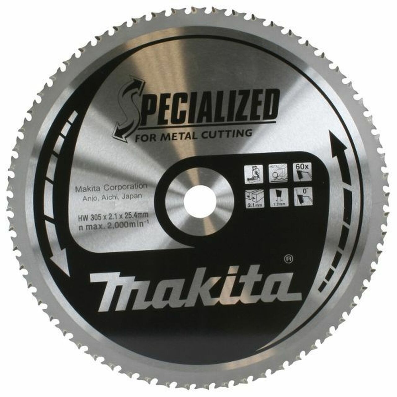 Buy Makita Metal Cutting Blade 185mm x 20mm 70T A-86446 from Power Tool Services - Image 2 | Best Price