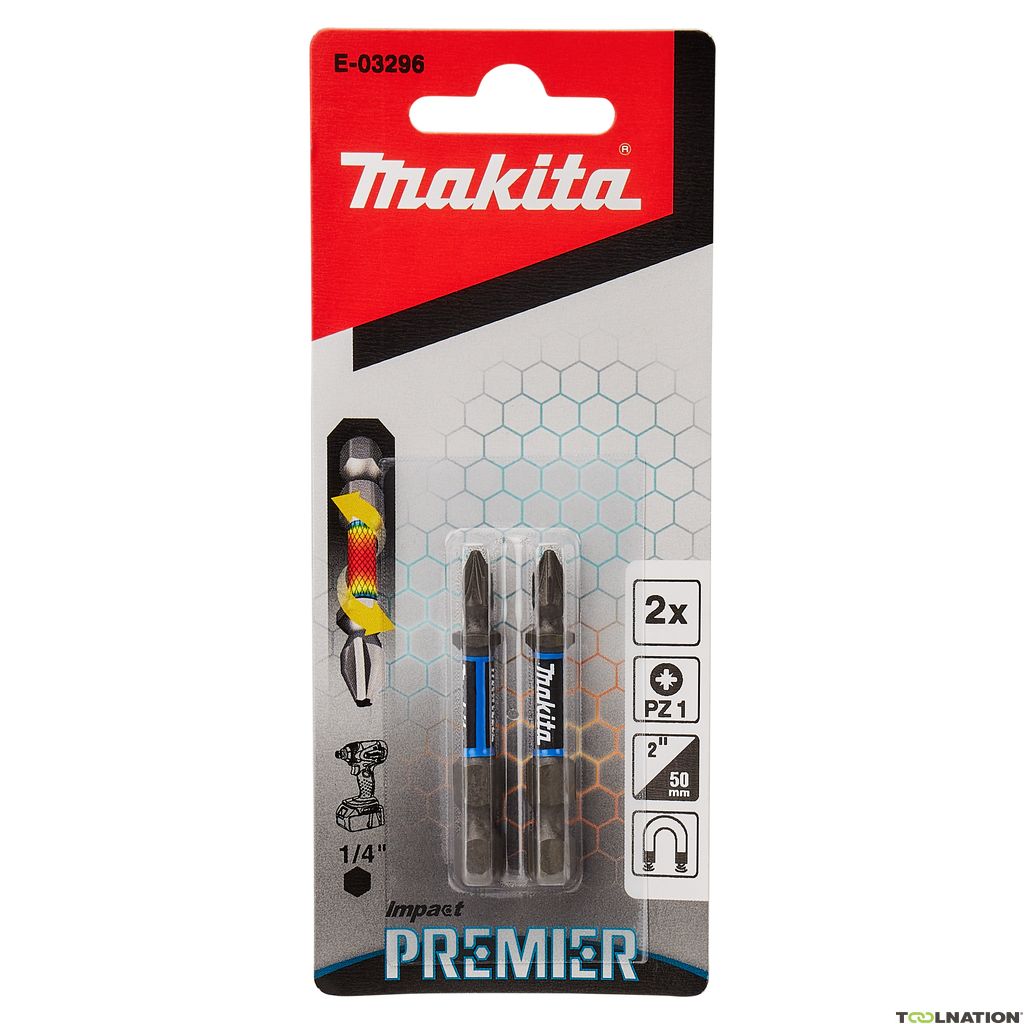 Makita Torsion Control Bit Pozi 1 x 50 E-03296 Power Tool Services