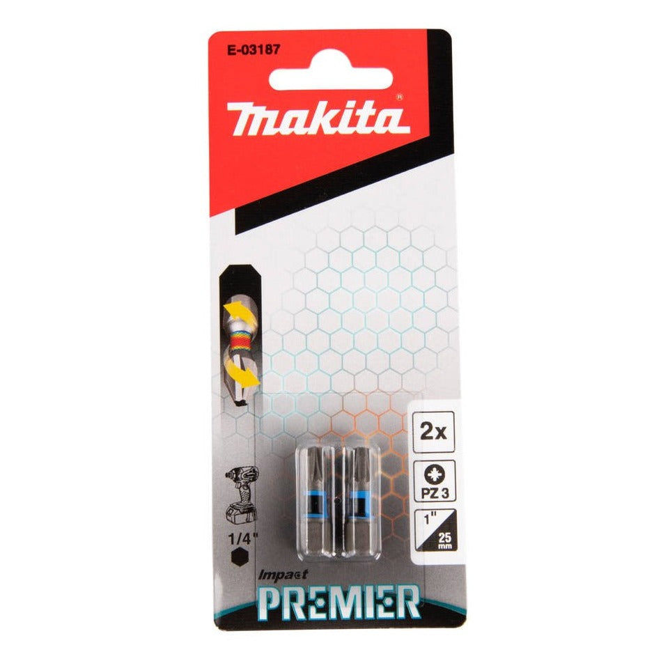 Makita Torsion Control Bit Pozi 3 x 25 E-03187 Power Tool Services