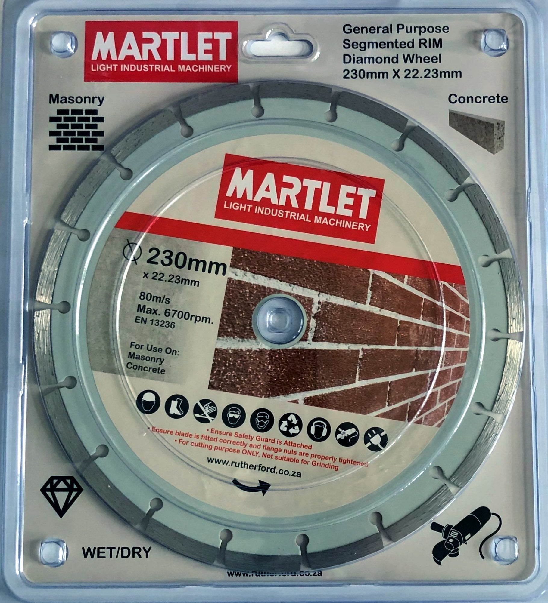 Buy Martlet 230mm Segmented Diamond Cutting Disc from Power Tool Services - Image 1 | Best Price