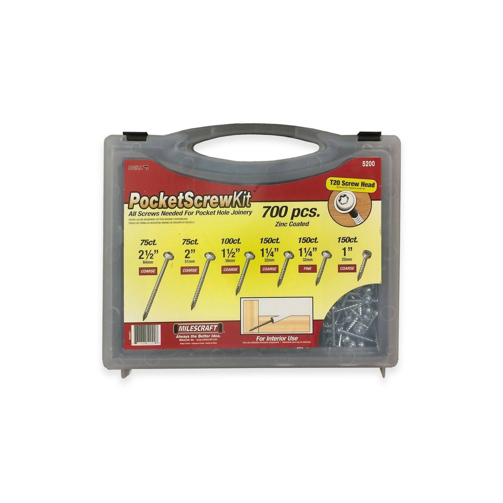 Buy MilesCraft Pocket Screw Kit 5200 from Power Tool Services - Image 1 | Best Price