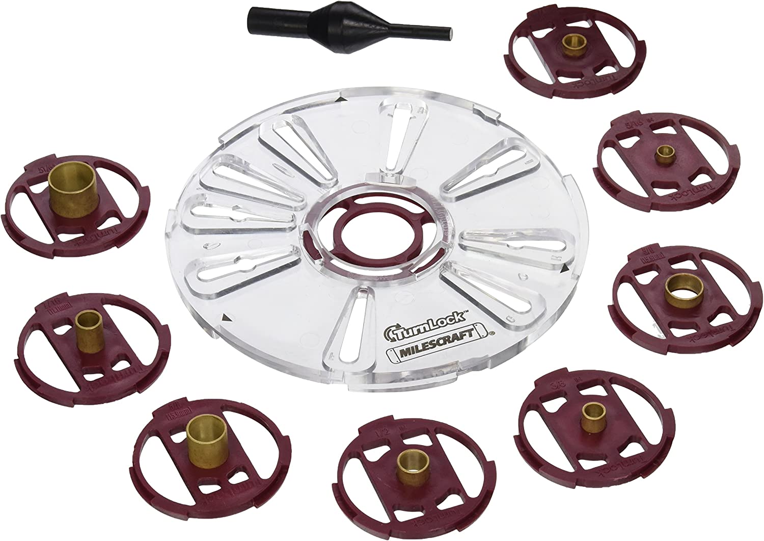 Buy MilesCraft Universal Router Base Plate and Guide Bushing Set 1261 from Power Tool Services - Image 1 | Best Price