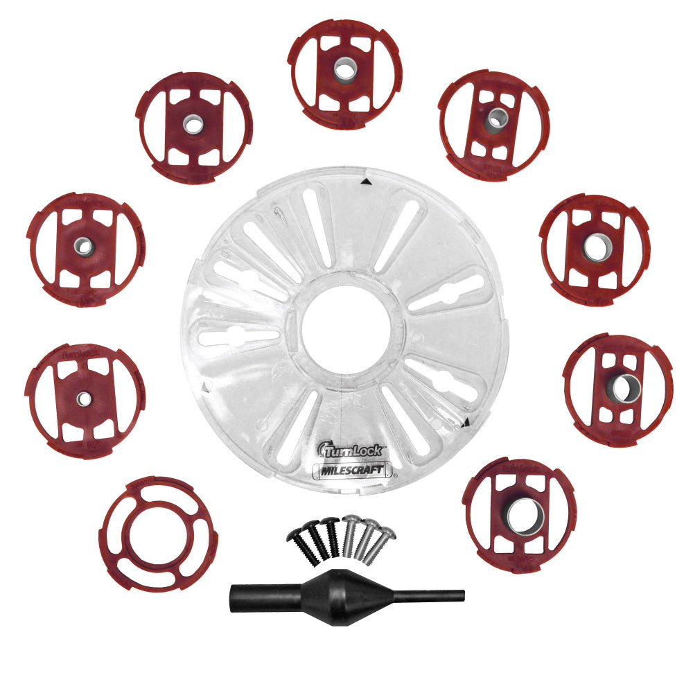 Buy MilesCraft Universal Router Base Plate and Guide Bushing Set 1261 from Power Tool Services - Image 2 | Best Price