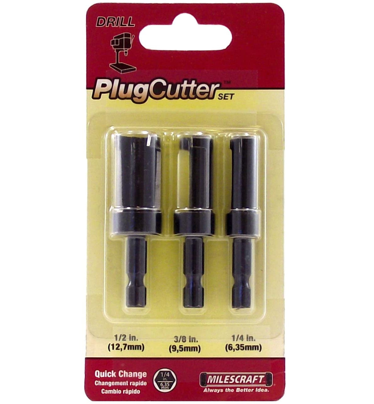 Buy Milescraft 3 Piece Plug Cutter Set 5340 from Power Tool Services - Image 1 | Best Price