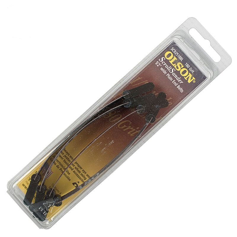 Olson Scroll Saw Sander 5' 125mm X 1/2' 180g Plain End 4pc SSB92518BL Power Tool Services