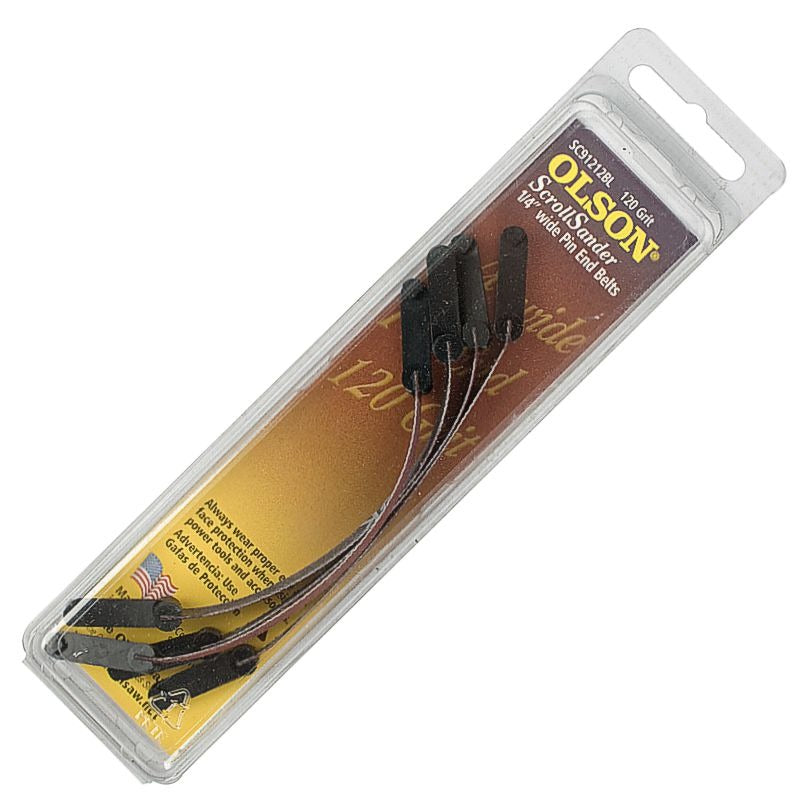 Olson Scroll Saw Sander 5' 125mm X 1/4' 120g Pin End 4pc SSB91212BL Power Tool Services