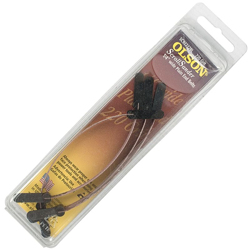 Olson Scroll Saw Sander 5' 125mm X 1/4' 220g Plain End 4pc SSB92222BL Power Tool Services