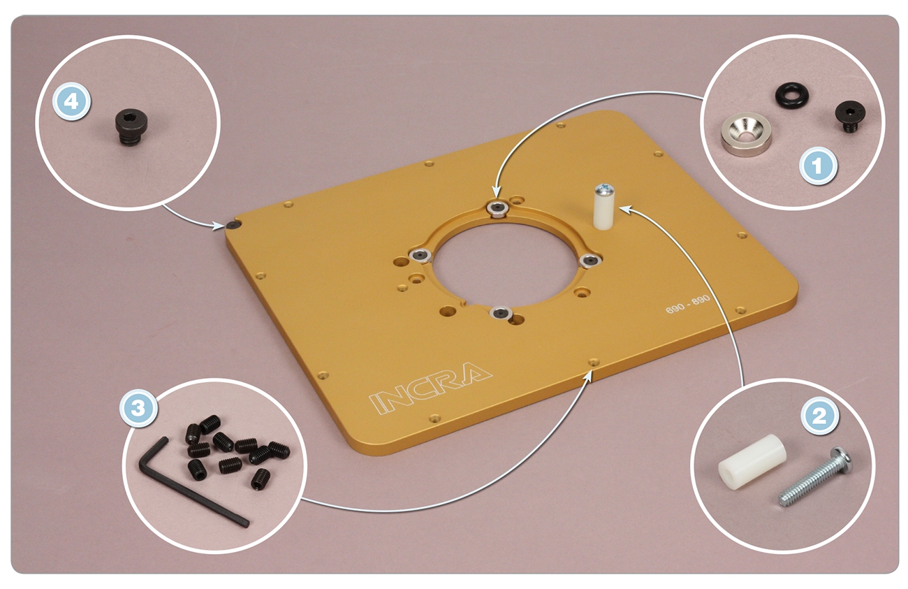 INCRA MagnaLOCK Router Table Plate Parts