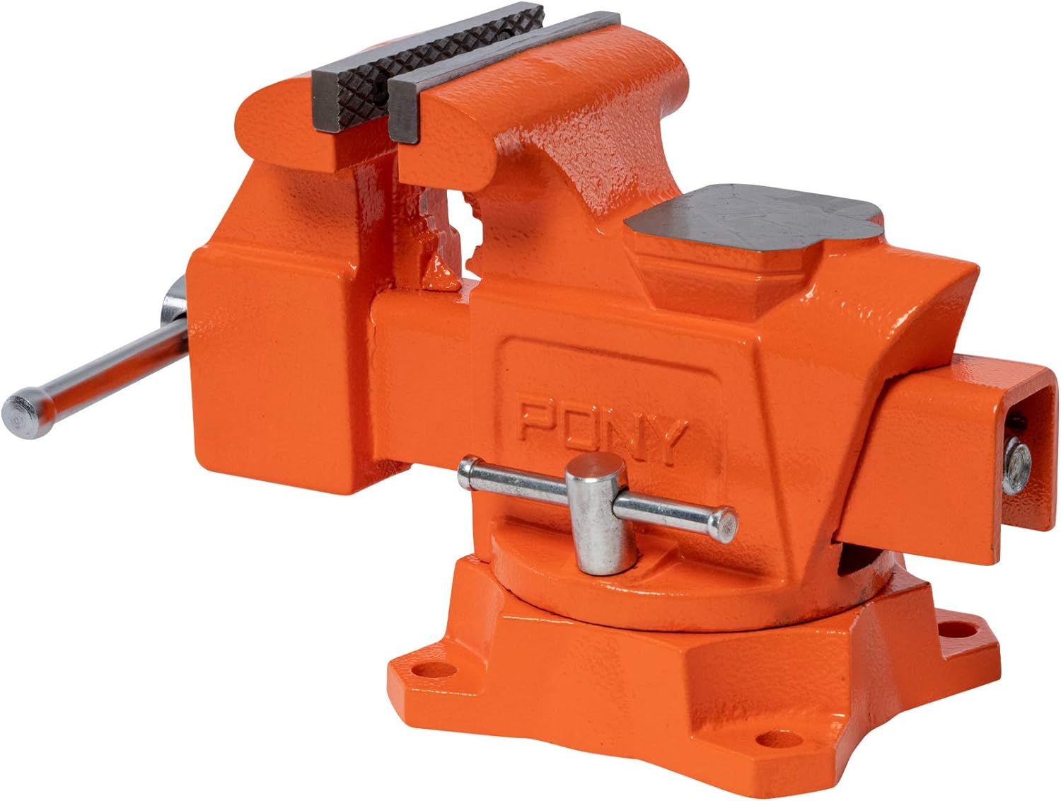 Buy Pony 4' Heavy-Duty Workshop Bench Vise Swivel Base from Power Tool Services - Image 4 | Best Price