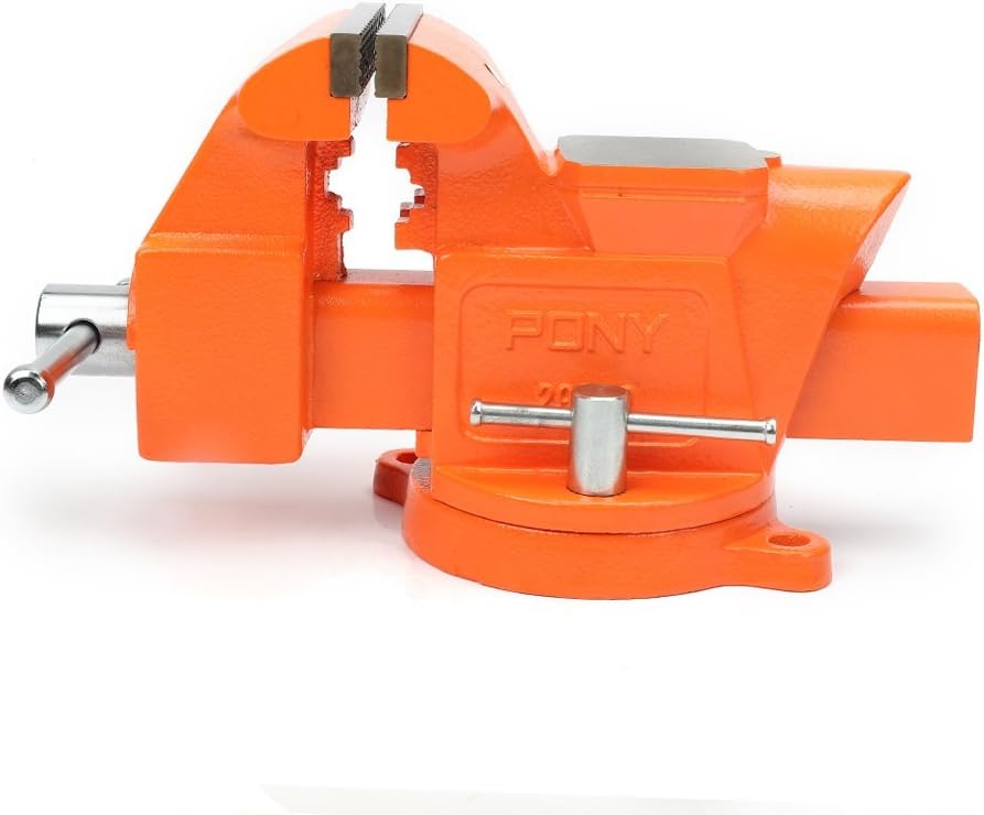 Buy Pony 5' Heavy-Duty Workshop Bench Vise Swivel Base AC29050 from Power Tool Services - Image 2 | Best Price
