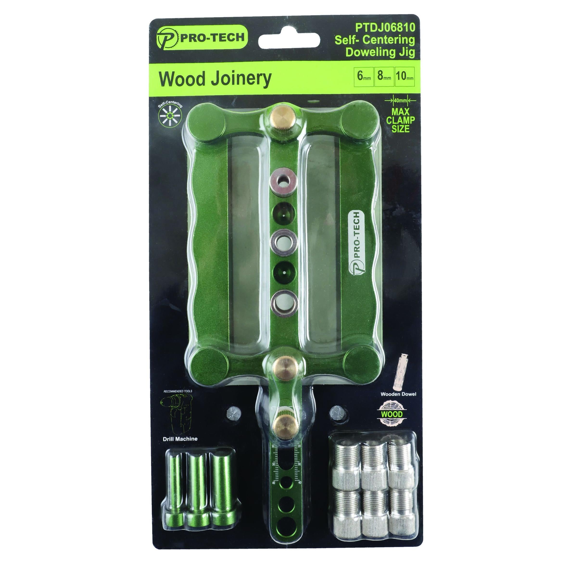 Buy Pro-Tech Self Centering Dowel Jig PTDJ06810 from Power Tool Services - Image 1 | Best Price