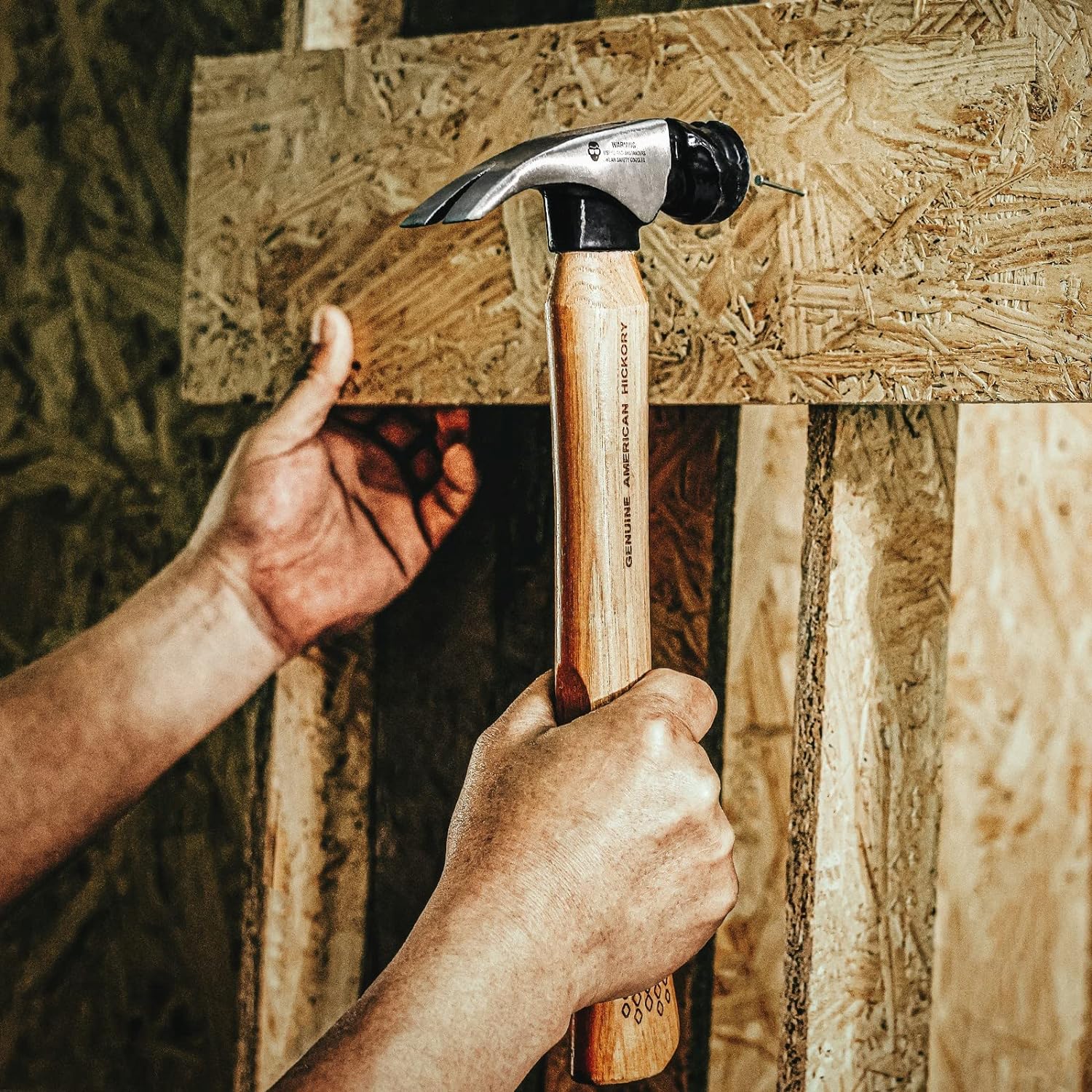 Real Steel Hammer Claw Curved 450g 16oz Hick. Wood Handle RSH0401 Power Tool Services