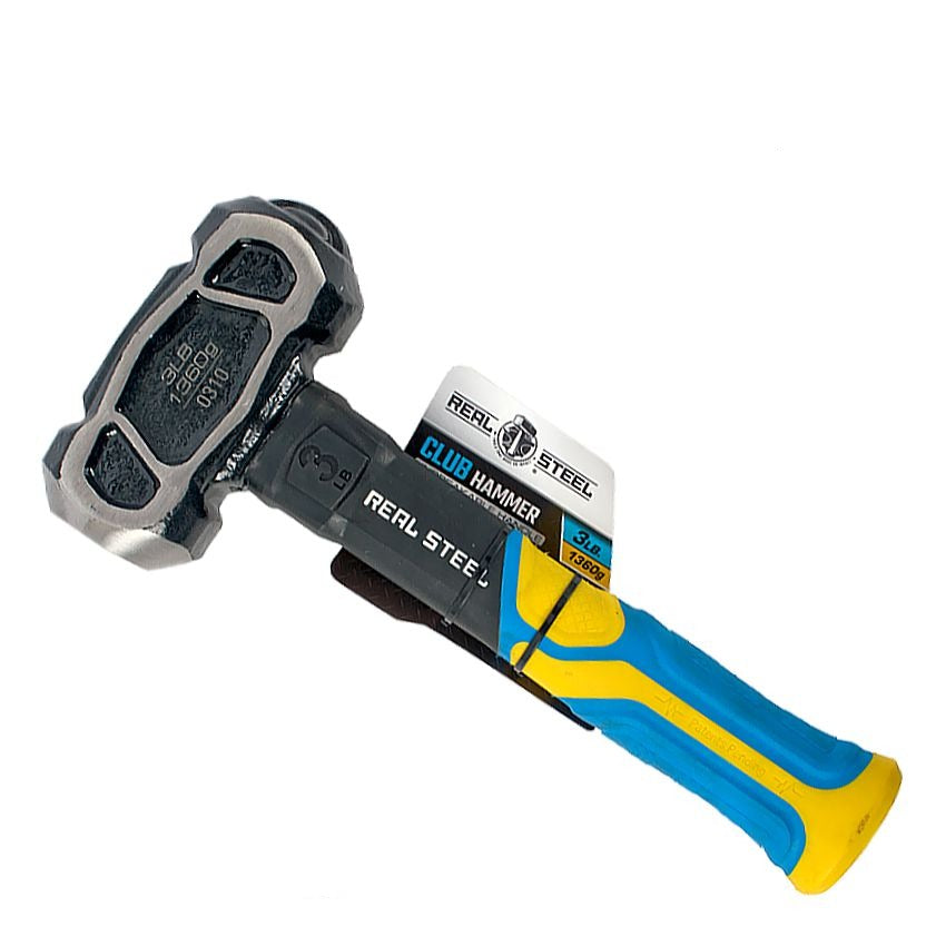 Real Steel Hammer Club Unbreakable 1.3kg 3lb Graph. Handle RSH0310 Power Tool Services
