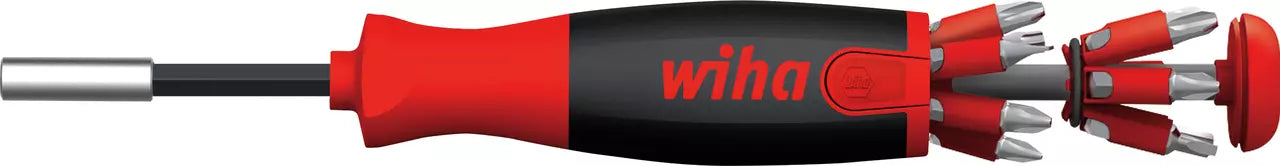 Wiha Screwdriver with LiftUp 25 magnetic bit magazine 38605