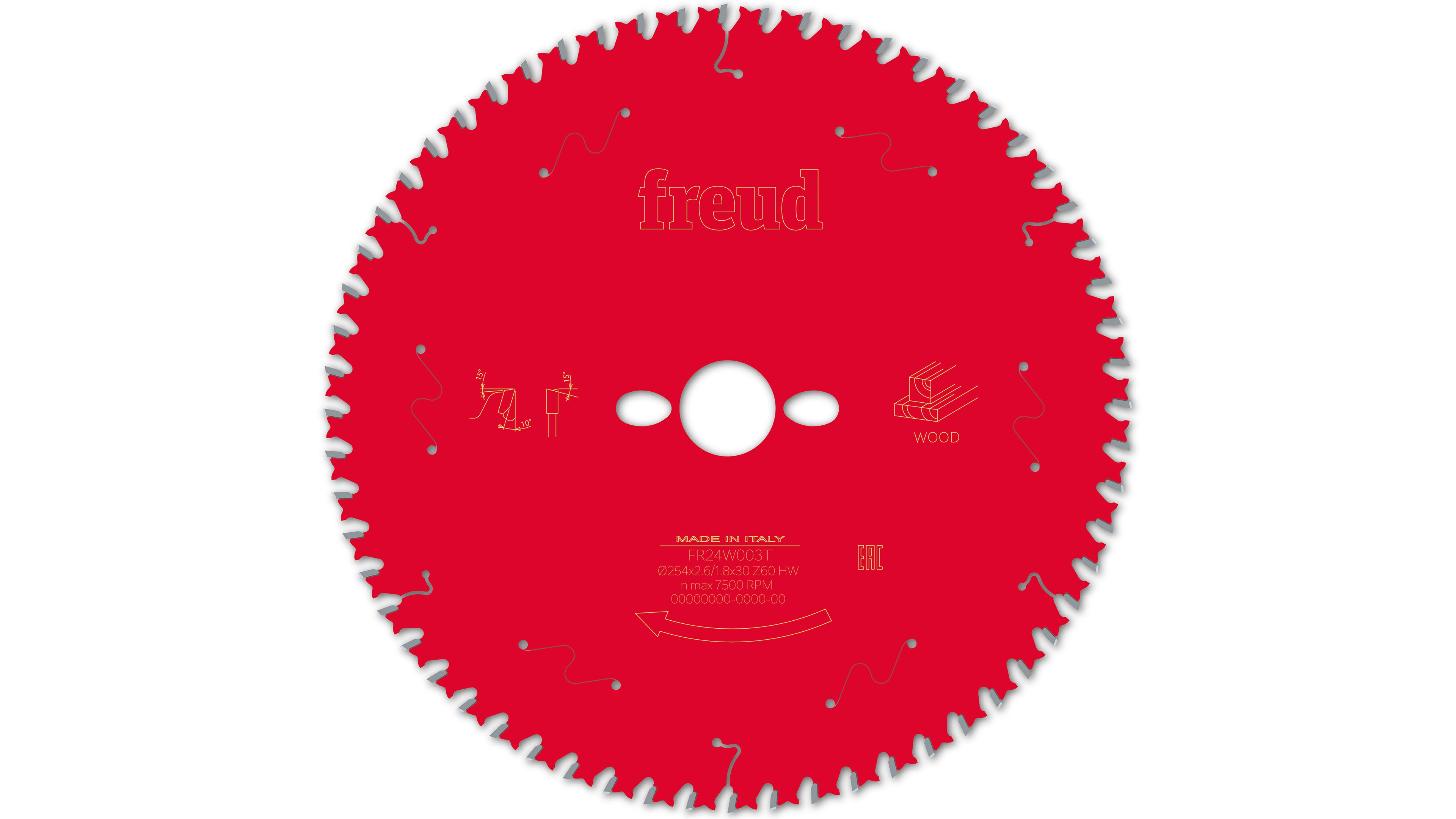 Buy Freud Circular Saw Blade HM 254 x 2.6/1.8 x 30 mm FR24W003T from Power Tool Services - Image 2 | Best Price