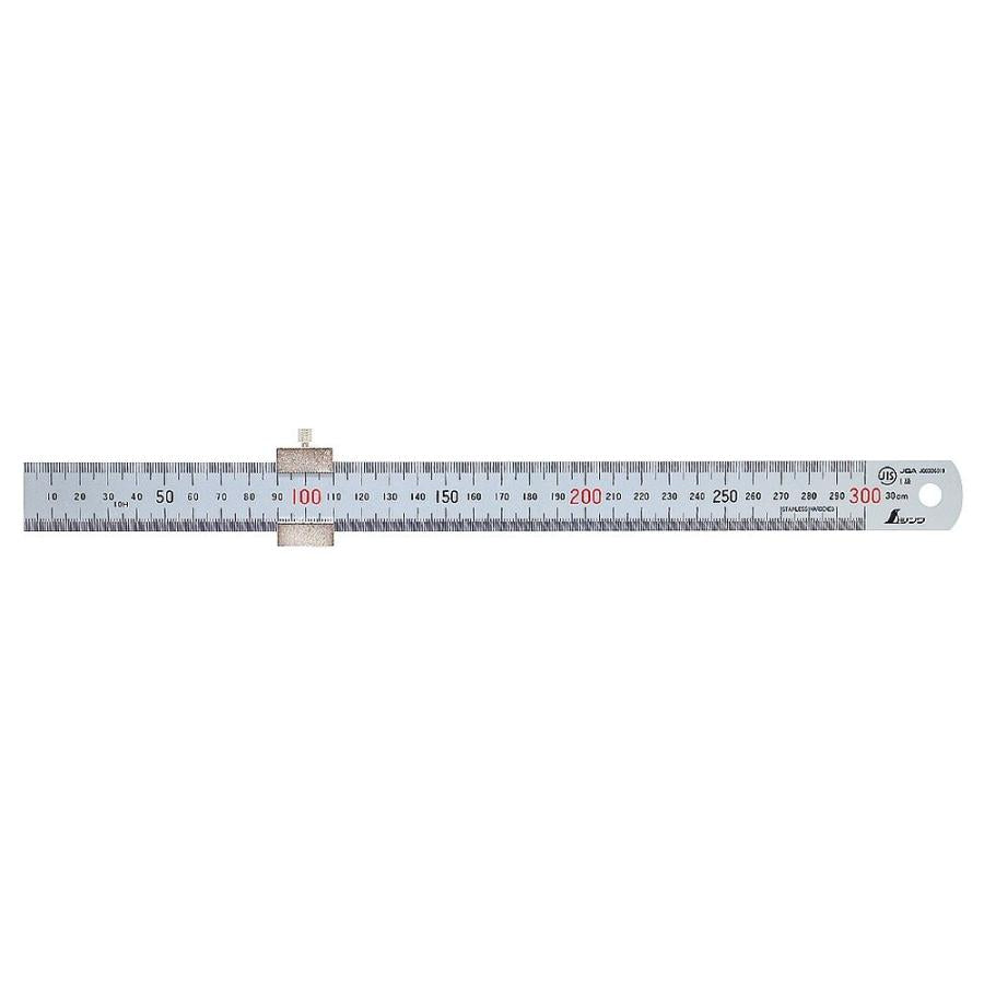 Buy Shinwa Metric Ruler with Stopper 300mm 76752 from Power Tool Services - Image 2 | Best Price