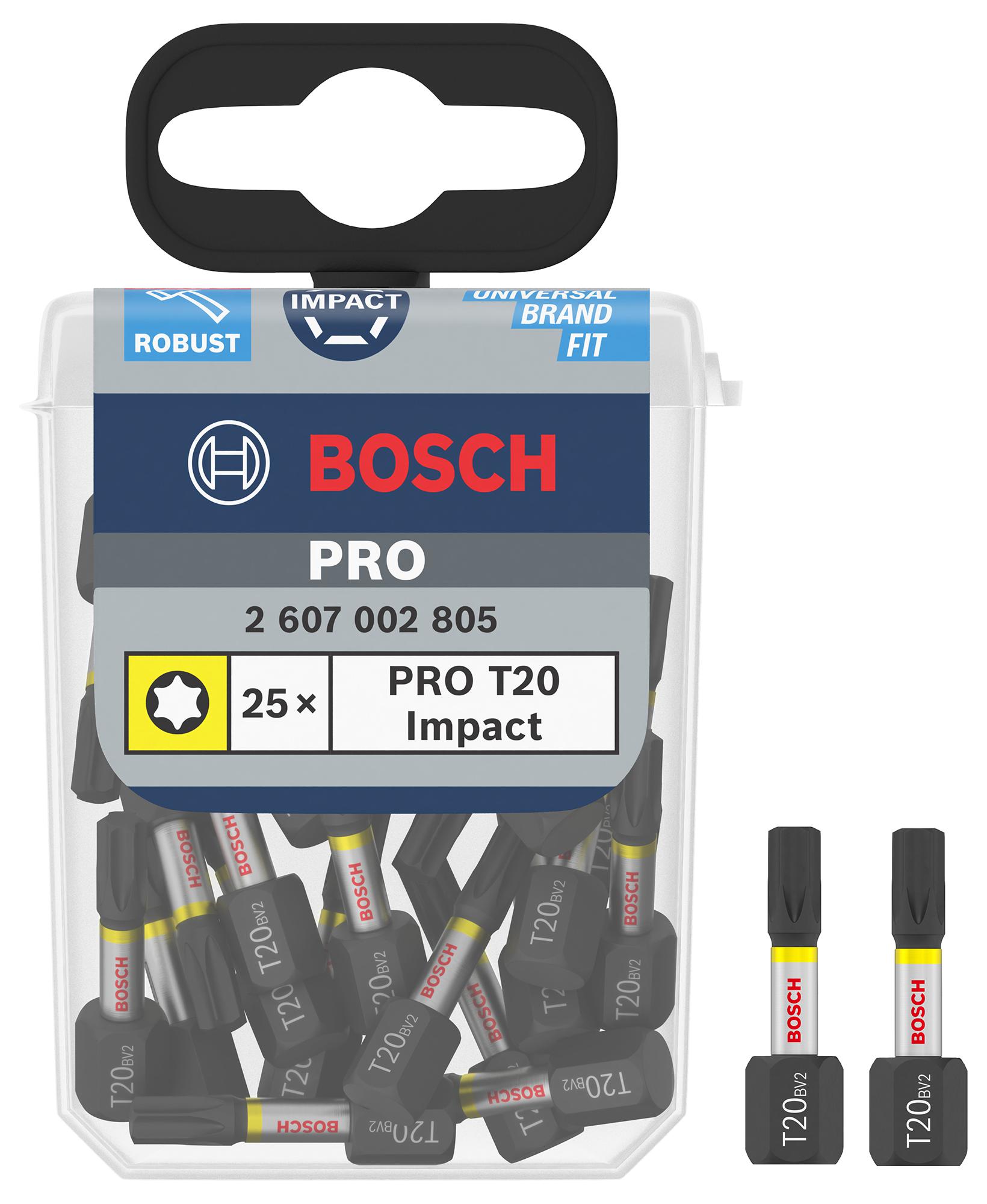 Bosch Professional Impact Control Bits PZ2 x ( 25 Pack ) 2607002804 3 - Power Tool Services