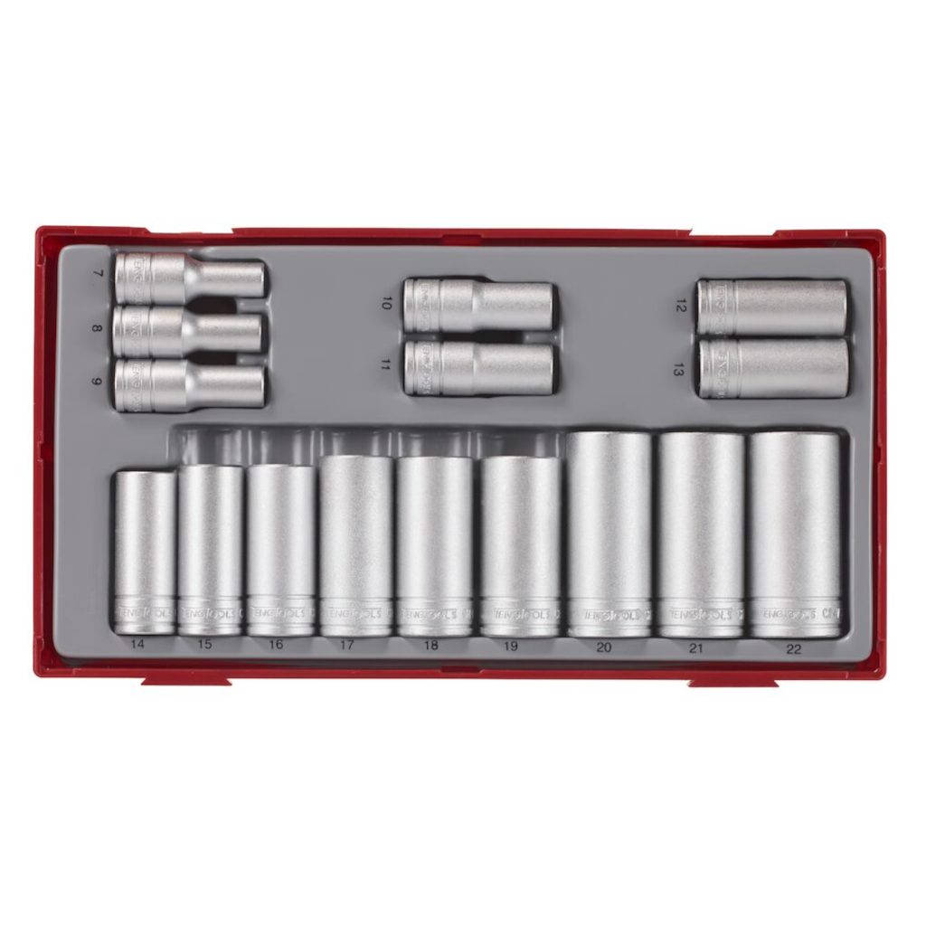 Buy Teng Tools 3/8inch SOCKET SET 12 PT TT1 16 PIECES from Power Tool Services - Image 1 | Best Price