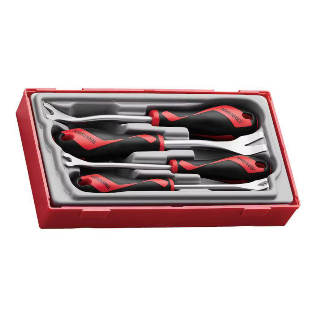 Buy Teng Tools Trim & panel fastener clip removal set TT1 4 pcs from Power Tool Services - Image 1 | Best Price