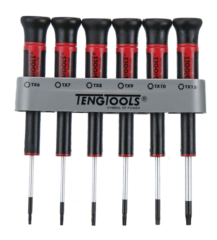 Buy Teng Tools 6PC Mini Torx Screwdriver Set With Holder from Power Tool Services - Image 1 | Best Price