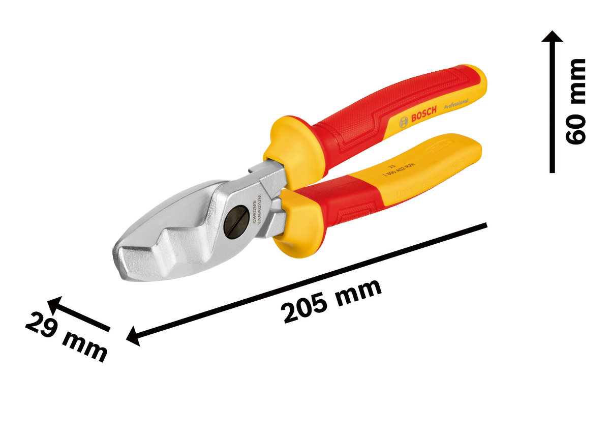 Bosch Professional VDE Cable Shear 200mm 1600A02NF4 2 - Power Tool Services