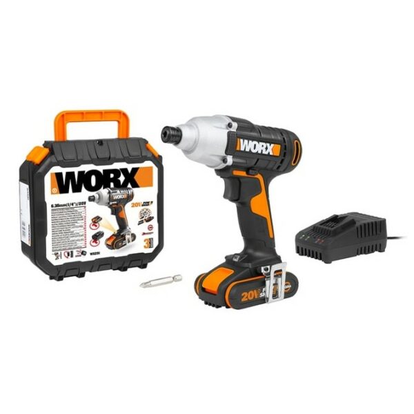 Worx Impact Driver 1/4″ 170Nm With Variable Speed 20V | KIT