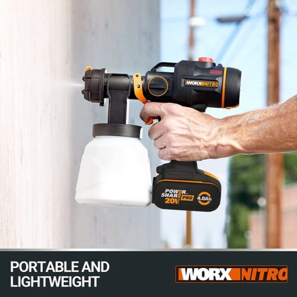 Buy Worx NITRO Paint Sprayer Cordless Brushless Motor 20V | Tool Only from Power Tool Services - Image 3 | Best Price