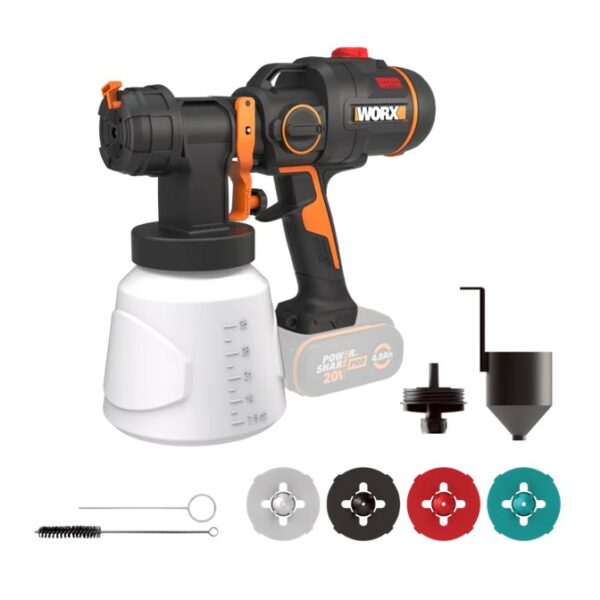 Buy Worx NITRO Paint Sprayer Cordless Brushless Motor 20V | Tool Only from Power Tool Services - Image 1 | Best Price