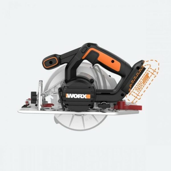 Buy Worx EXACTRACK™ Circular Cordless Saw 165mm 20V from Power Tool Services - Image 3 | Best Price